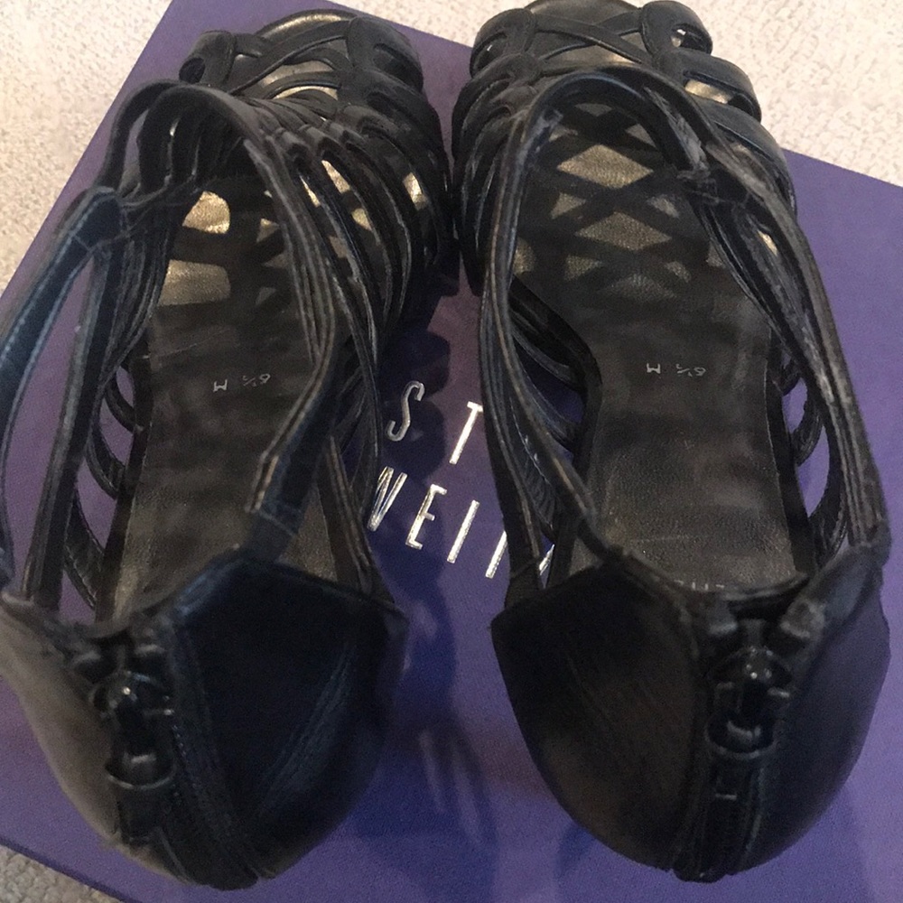 Caged Black Heels - image 5